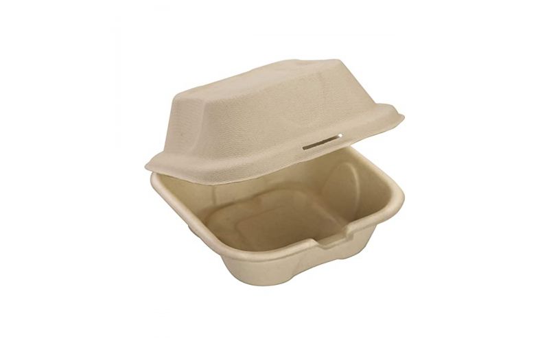 Square Compostable 8x8x3in Clamshells