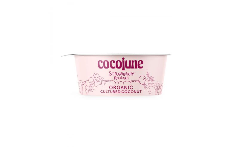 Organic Vegan Strawberry Rhubarb Coconut Yogurt