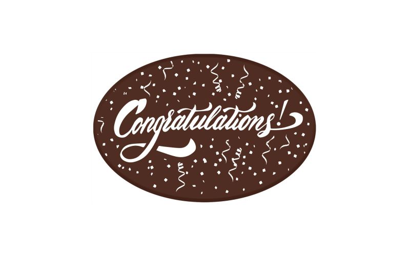 Congratulations Dark Oval Plaque